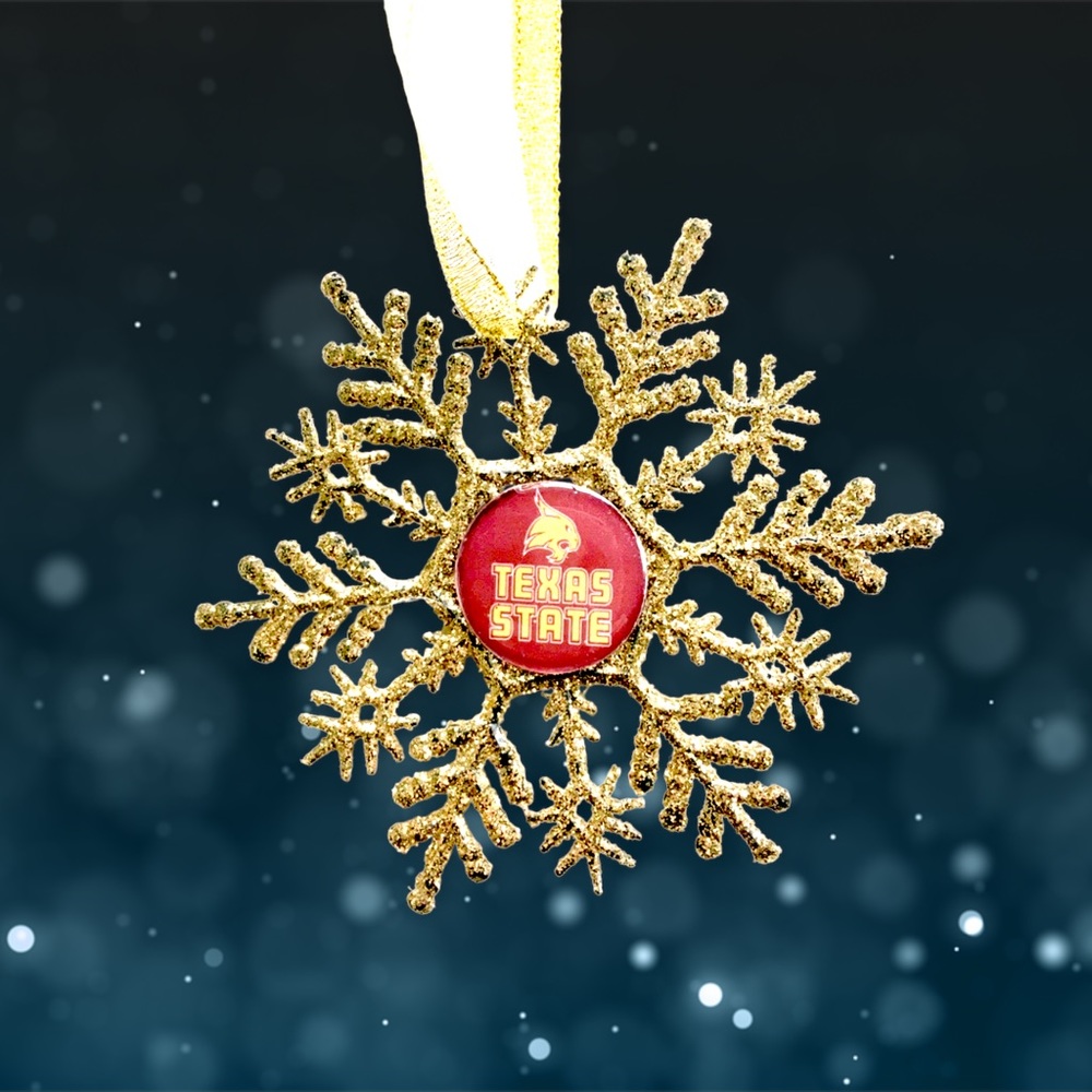 Texas State BOBCATS Handmade Snowflake *NEW*